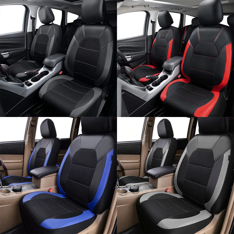 9PCS For Chevrolet Car 5 Seat Covers Front Rear Full Set PU Leather Protector Foto 2 de 4