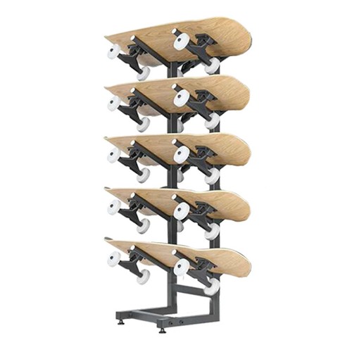 5 Layer Skateboard Deck Rack Holder Floor Stand Longboard Display Shop Organizer - Picture 6 of 10