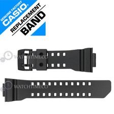 Genuine Casio Watch Band - G-Shock GA-400 GA-400GB - Black Resin Rubber Strap