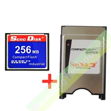 256MB CNC CF Compact Flash card+CF-PCMCIA Adapter  For CNC ATA PC Adapter FANUC