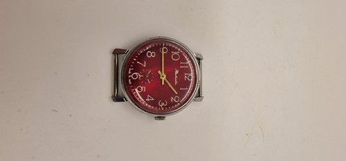 Raketa Vintage Mechanical watch 16 Jewels USSR cal. 2603 PChZ Rare Red Dial 1950 - Picture 12 of 15