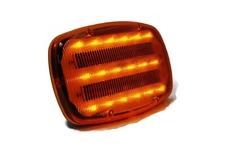Strong 50lb Magnetic Amber LED Safety Lights for Trailer, Car, SUV (IIT 16937)