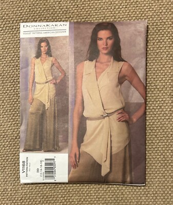 Vogue Donna Karan Pattern # V1168 DD Misses Tunic & Flowy Pants Sizes 12-18 New