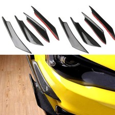 1 Set Of Car Body Diffuser Fin Universal Canards Carbon Fiber Spoiler
