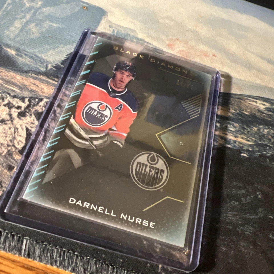 2021-22 Black Diamond Darnell Nurse Pure Black /50 Edmonton Oilers - Image 3 of 3