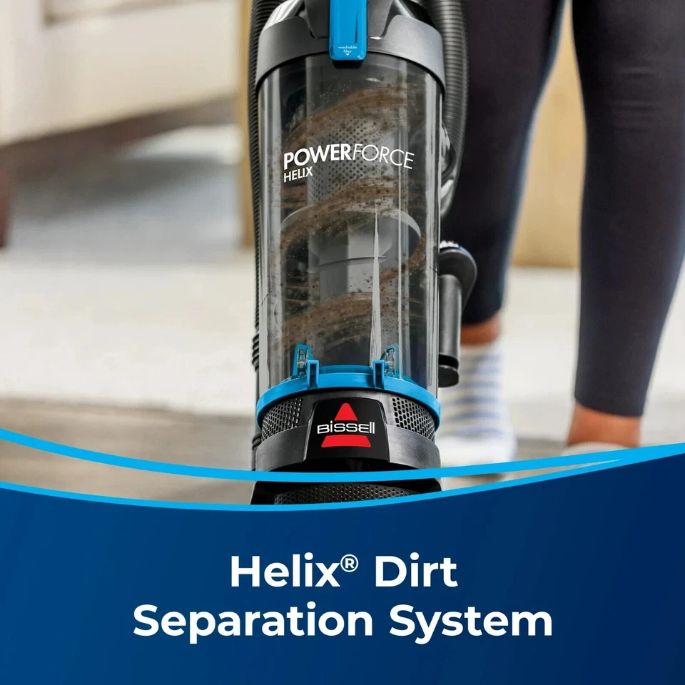 NEW BISSELL PowerForce Helix Bagless Upright Vacuum 3313, Easy to Use, Blue - Image 4 of 4