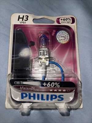 Philips H3VPB1 VisionPlus Headlight Bulb for Electrical Lighting  H3 VPB1