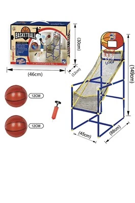 ZG Tragbares Kinder & Erwachsene Innen/Außen Basketballständer Reifen Netz Ball Set