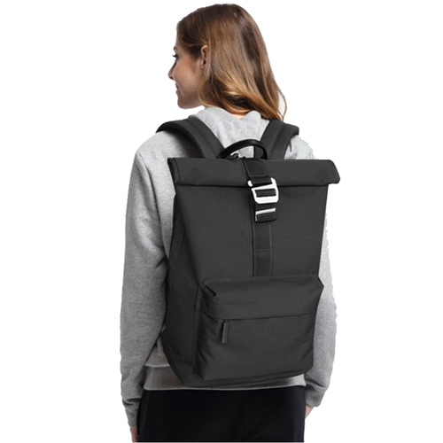 Roll Up Backpack Water-Resistant Unisex RollTop Bag Camouflage Blue - Picture 8 of 15