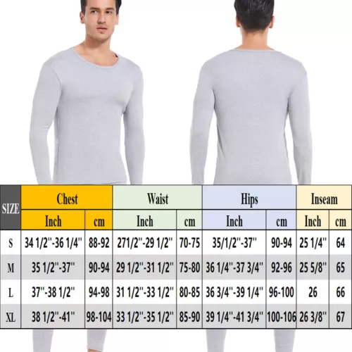 Herren Thermo Long Johns Warme Unterwäsche Top + Hose 2-teiliges Set Basisschicht - Bild 20 von 32