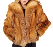 Women's RED Real RED FOX FUR short jacket All sizes Pre Sale