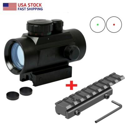 1X30 Red Green Dot Sight & Extend Riser Scope Mount 11mm to 20mm Rail Adapter