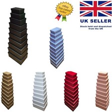 Luxury Lid & Base Rigid Stacking Gift Box Set for Birthday, Wedding, Storage