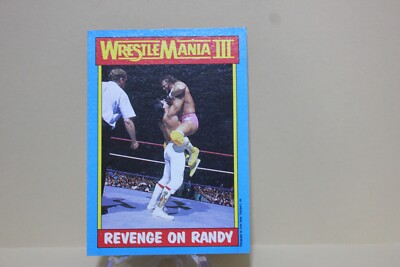 1987 Topps Wrestlemania III Revenge On Randy Macho Man Card #50