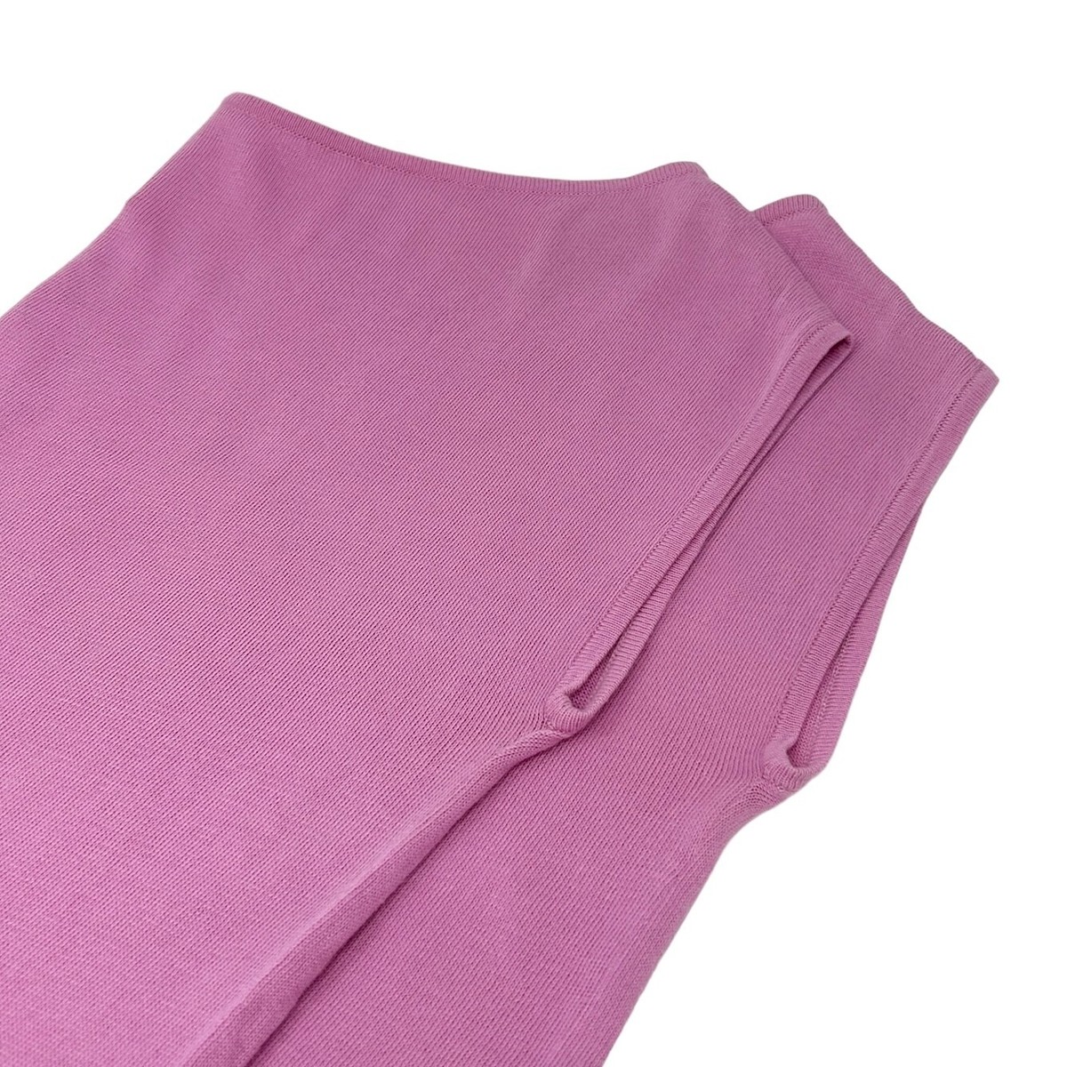 CHANEL Vintage 07P CC Summer Knit Circle Logo Top #36 Stitch Pink