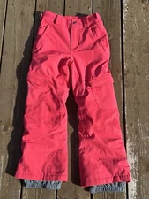 Girls Columbia Bugaboo Omni Heat Tech Pink Ski Snow Pants Youth Small