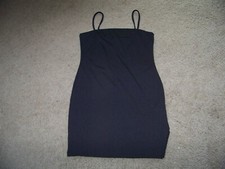 Shein Womens Slip Dress Black Stretch Scoop Sleeveless Spaghetti Strap M NIce!