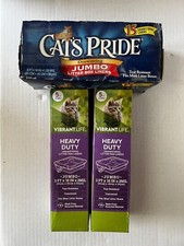 Cat  s Pride  VibrantLife Jumbo Drawstring Litter Box Liners 15  5 Ct Lot of 3