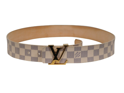 Louis Vuitton Men Damier Azur Initials Belt 40MM 90 36 Cream  display picture 2