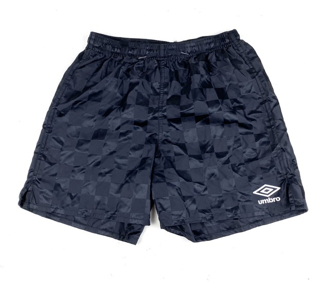 Umbro Black Checkered Athletic Nylon Soccer Shorts Youth Medium eBay