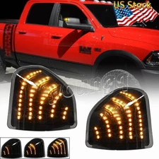 2PCS Smoked LED Side Mirror Turn Signal Light Sequential For Dodge Ram 1500-3500