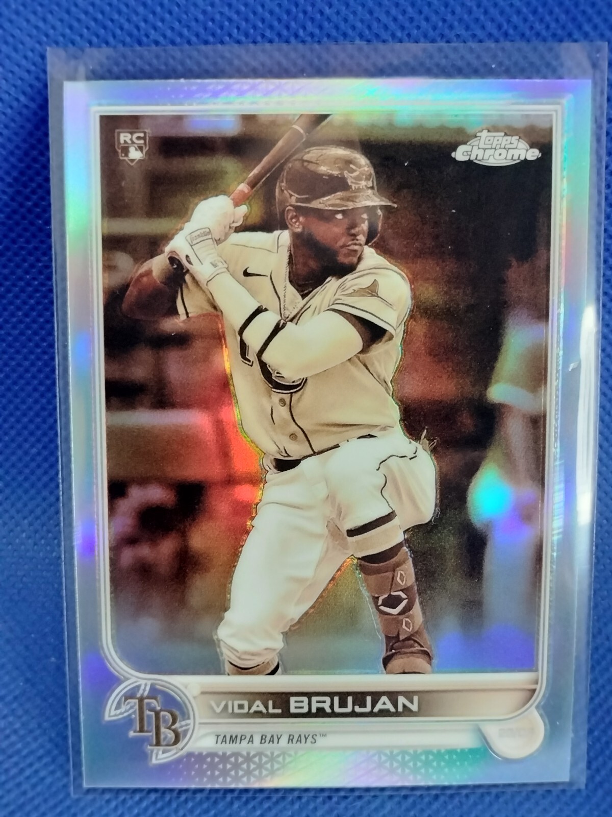 2022 Topps Chrome Rookie Vidal Brujan #134 Sepia Refractor RC Rays Baseball