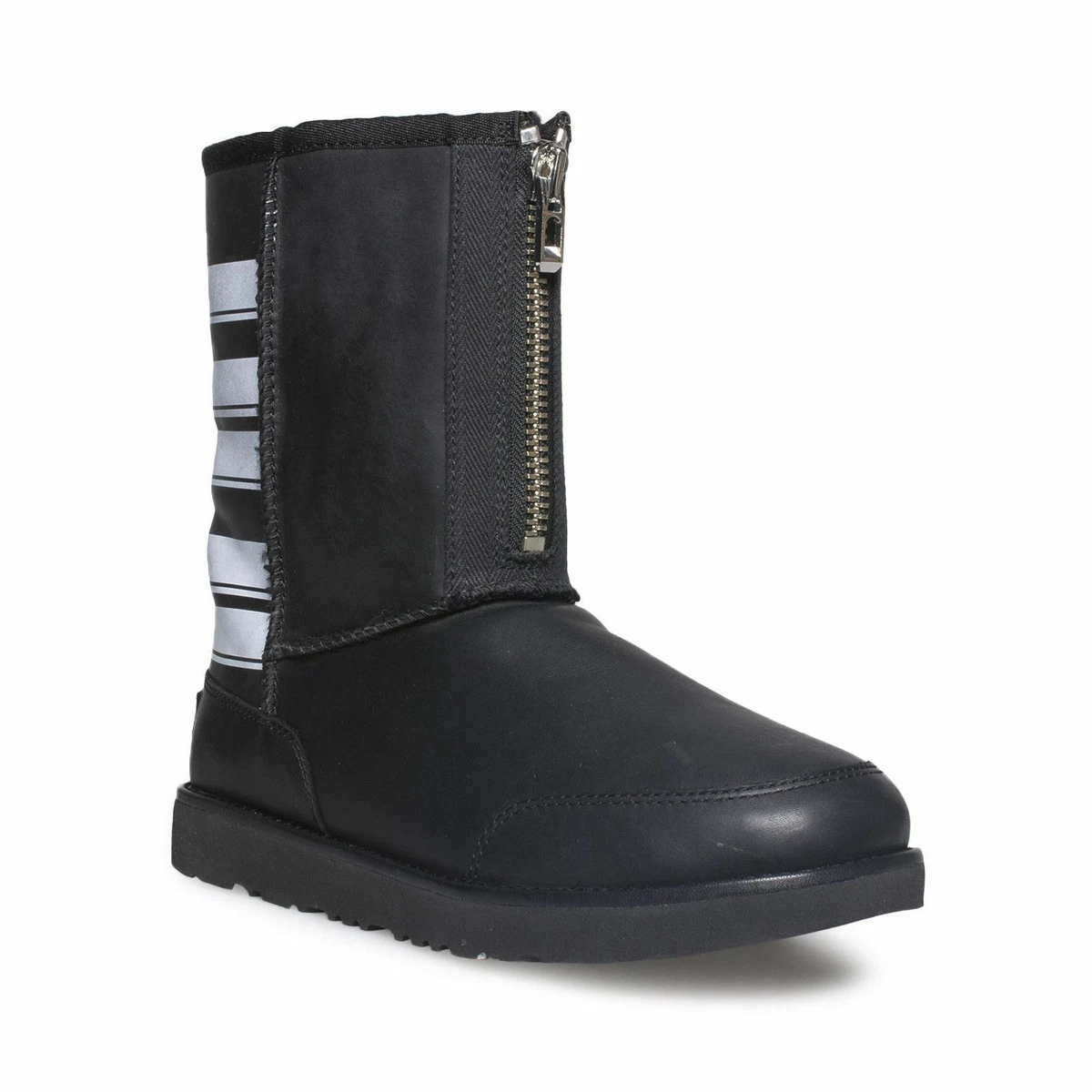 UGG CLASSIC SHORT ZIP WATERPROOF PHILLIP LIM BLACK LEATHER MENS