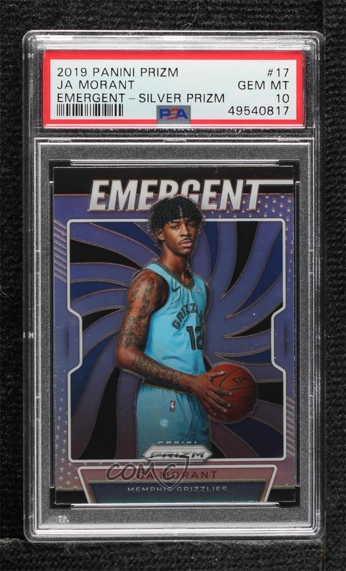 2019-20 Panini Prizm Emergent Silver Prizm Ja Morant #17 PSA 10 GEM MT 1fm1