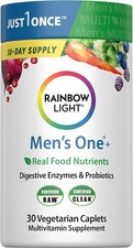 Rainbow Light Multivitamin for Men, Vitamin C, D  Zinc, Probiotics, Men's One M