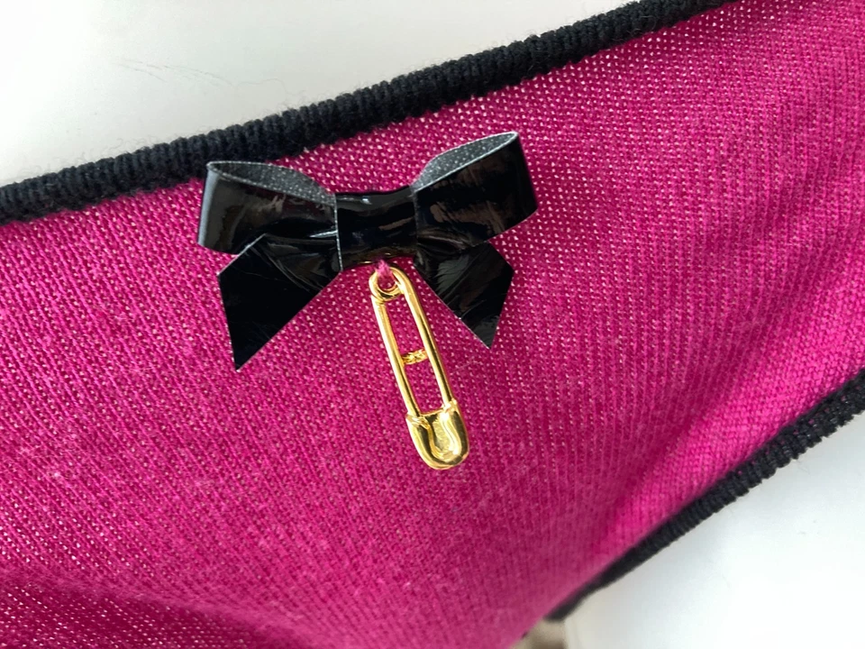 Agent Provocateur Calzoncillos de punto de cachemir M L Vivienne Tie Side Rosa Bragas NUEVO Foto 4 de 4