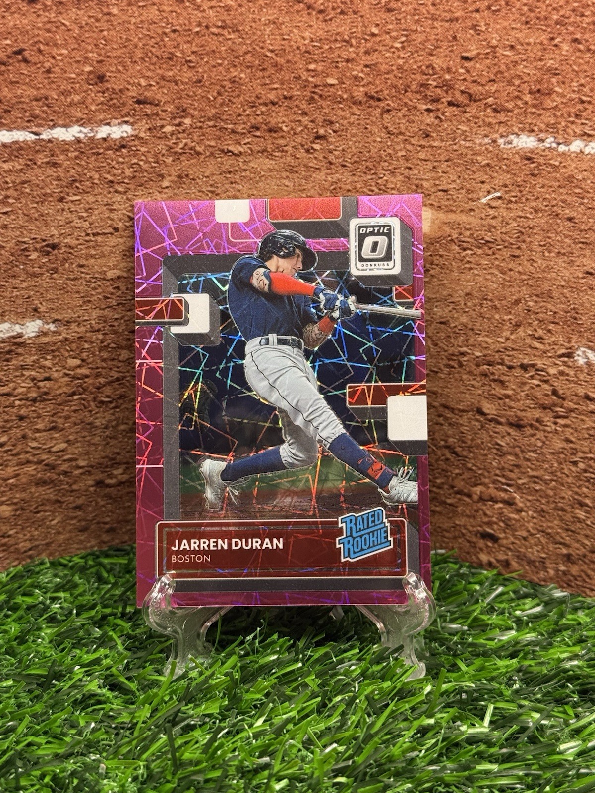 2022 Donruss Optic Pink Velocity #40 Jarren Duran RC RATED ROOKIE 238/249