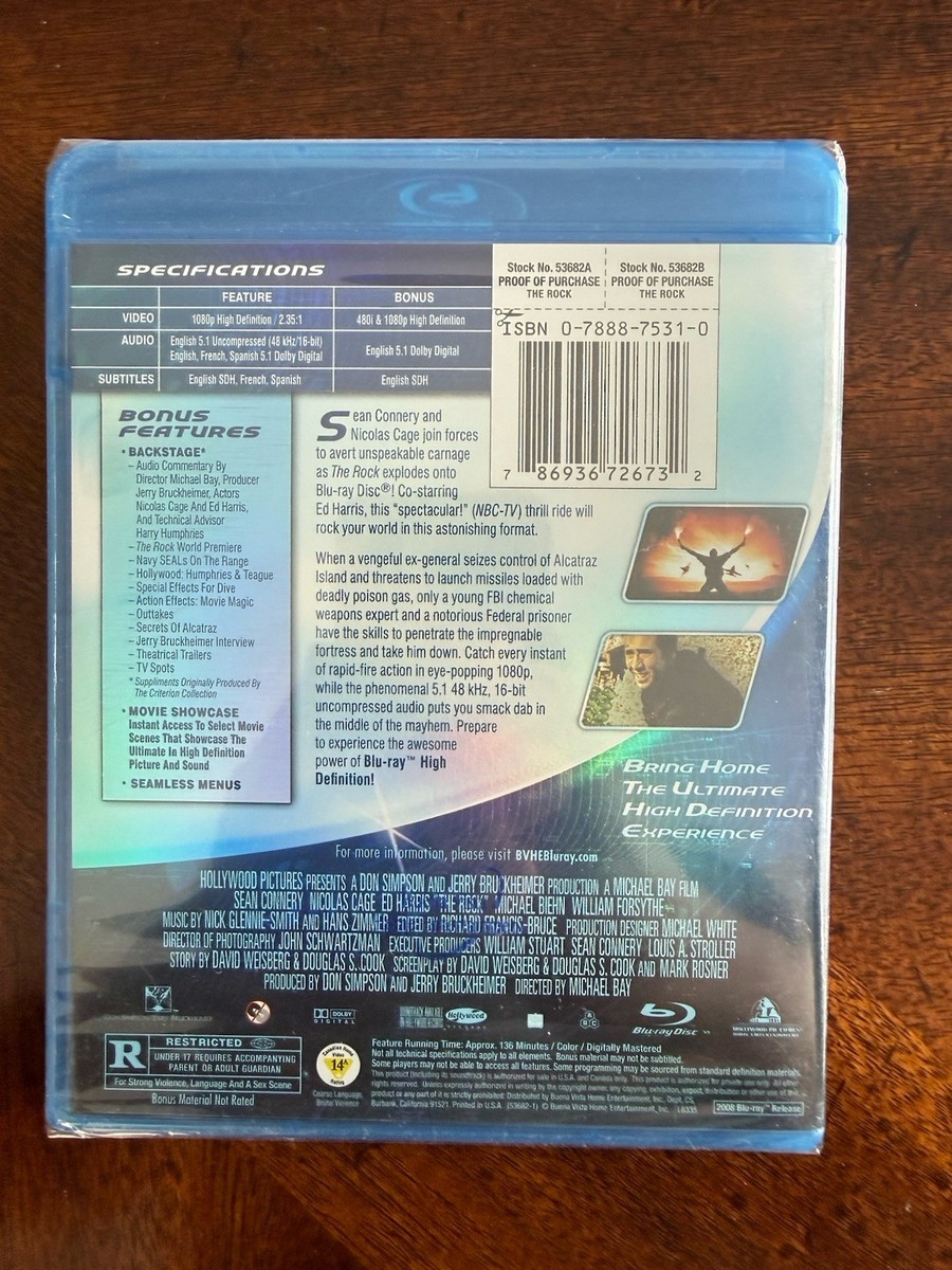 The Rock (Blu-ray, 1996) for sale online | eBay