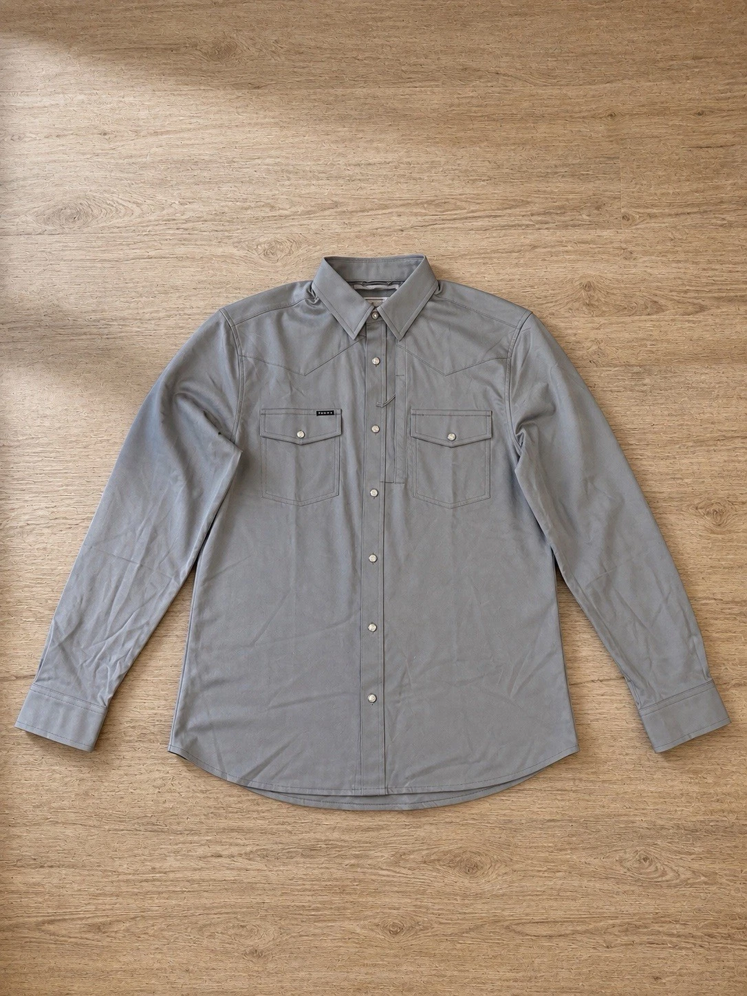 Poncho The San Saba Long Sleeve Shirt in Grey Men's Size 2XL Slim Fit
Opens in a new window or tab