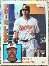 2019 Topps Chrome CEDRIC MULLINS RC 1984 Insert #84TC-4