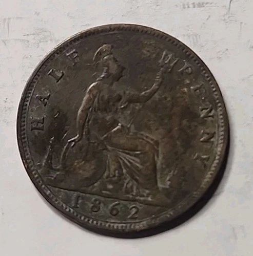 1862 Victoria Half Penny — photo from another recent sale