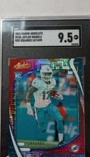 2021 Panini Absolute - Rookies Jaylen Waddle #106 Red Squares /499 (RC)