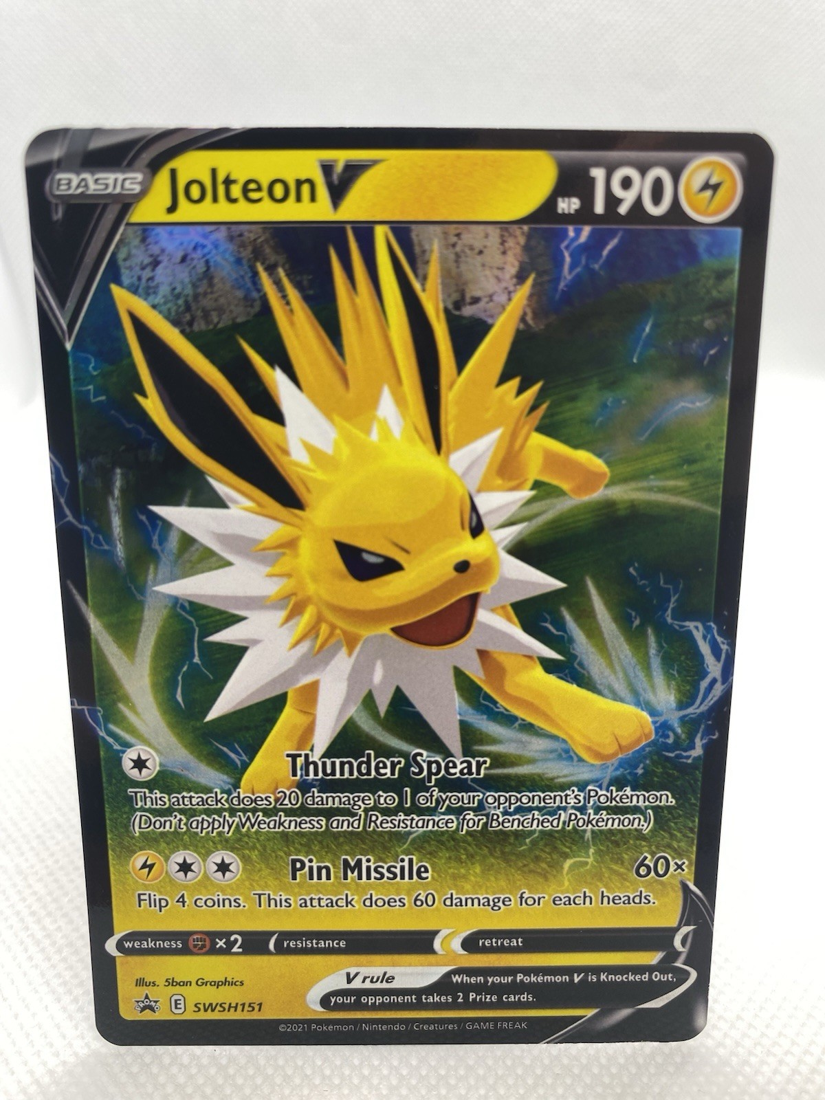 Jolteon V SWSH151 Black Star Promo Ultra Rare Pokemon TCG NM/MINT