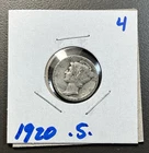 1920 - S - 10C Mercury Dime / Early Years 90% Silver Coin. Rough Circ.