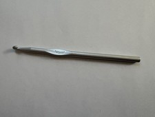 Vintage Gem Crochet Hook Size J Silver Tone Made In the USA