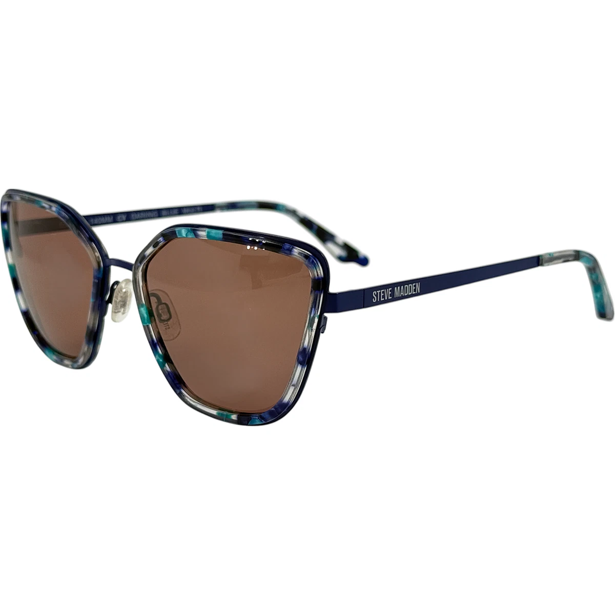Steve Madden Dariing Womens Metal Sunglass Blue Multi 55-17  display picture 2
