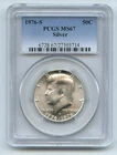 1976 S 50C Silver Kennedy Half Dollar PCGS MS67