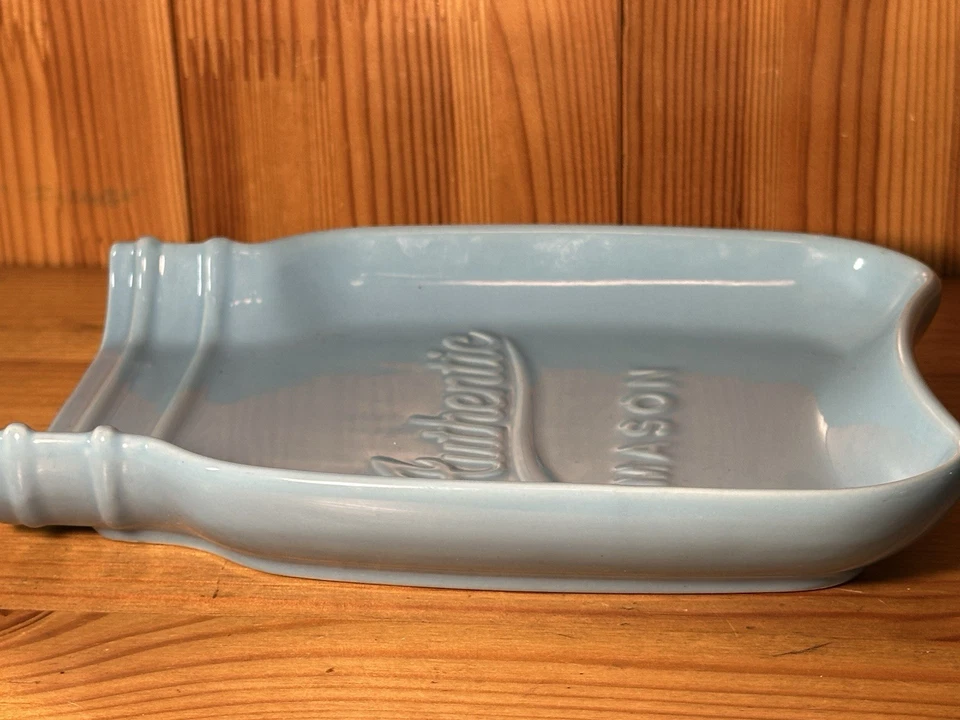 Ceramic Teal Authentic MASON Jar Shaped Themed 7”x5” Spoon Rest Home Essentails - Image 3 of 4