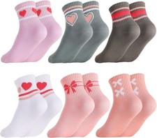 Kids Athletic Crew Socks for Girls Boys with Funny Prints  Stretchy Running