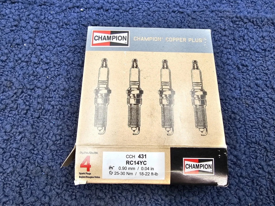 (QTY 4) Champion 431 RC14YC Spark Plug Fits 1999-2002 Saturn SL1 SL SC1 Base - Image 2 of 4