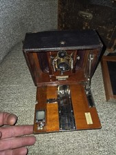Antique Seroco Folding Camera With Case And Plates 3 1/4 X 5 1/2, Unexposed Film