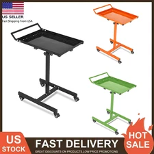Adjustable Height Mobile Work Table 300Lbs Mobile Rolling Tool Table with Wheels