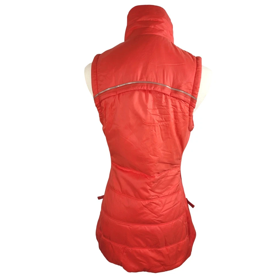 Chaleco acolchado naranja Athleta para mujer XS sin mangas cremallera completa chaqueta acolchada Foto 2 de 4