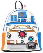 Mini mochila exclusiva Loungefly Star Wars R2D2 y BB8 Light Up Cosplay