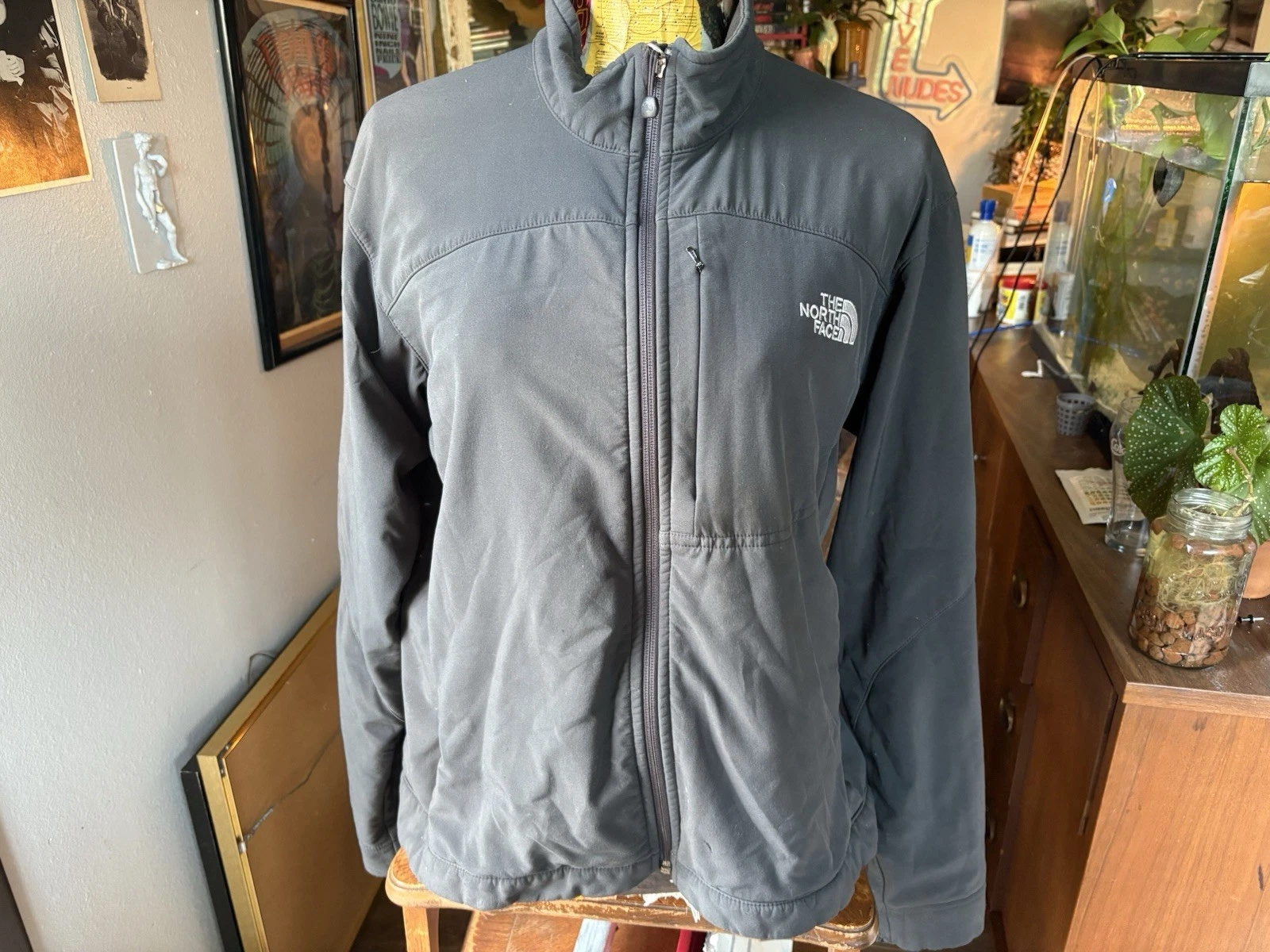 The North Face Jacket Mens medium black Softshell Fleece Lined Full Zip Outdoor
Opens in a new windo