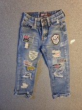 Kids Gs-115 Distressed Patchwork Jeans. Very Cool